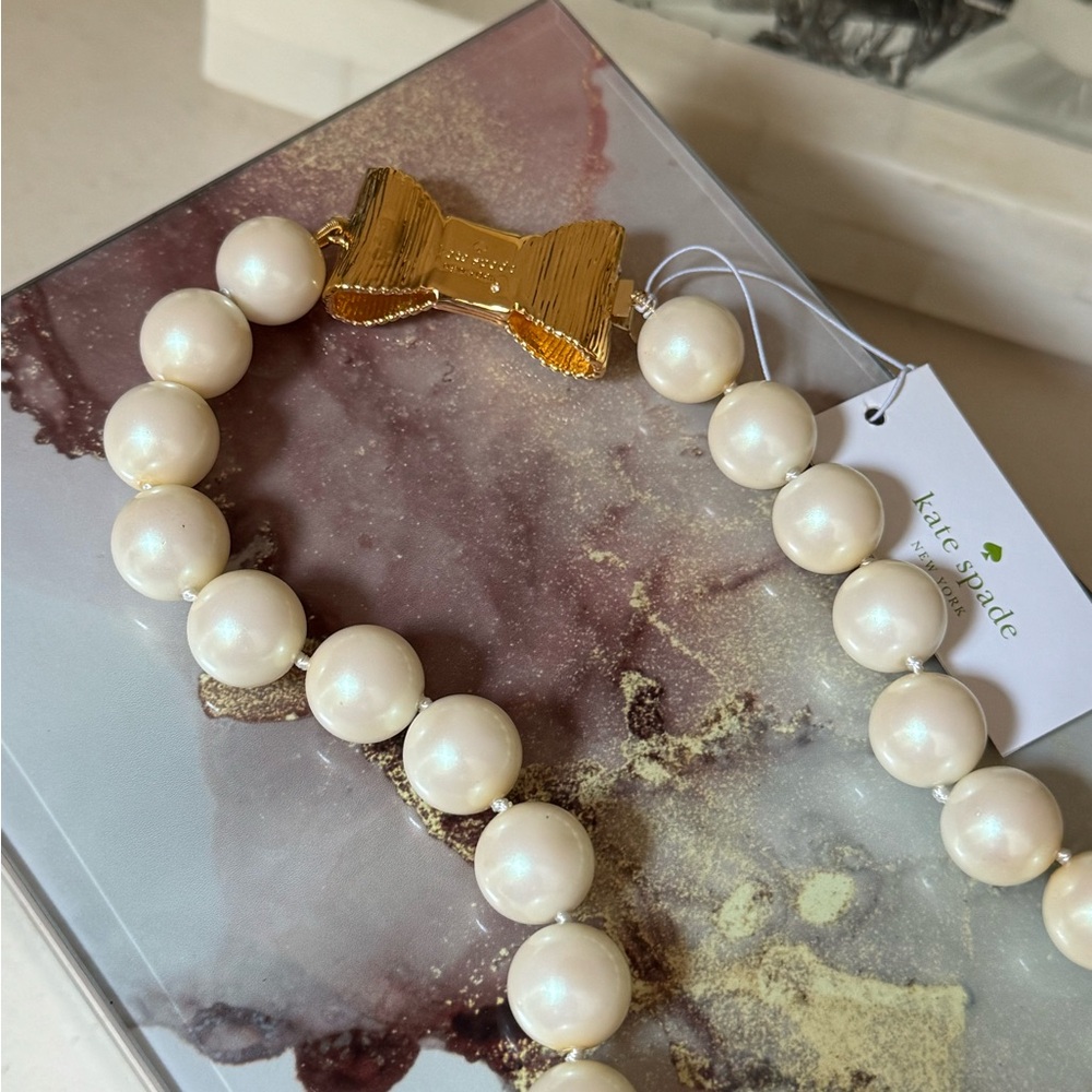 LAST ONE! Kate Spade Pearls Short Necklace NWT! - Picture 7 of 12